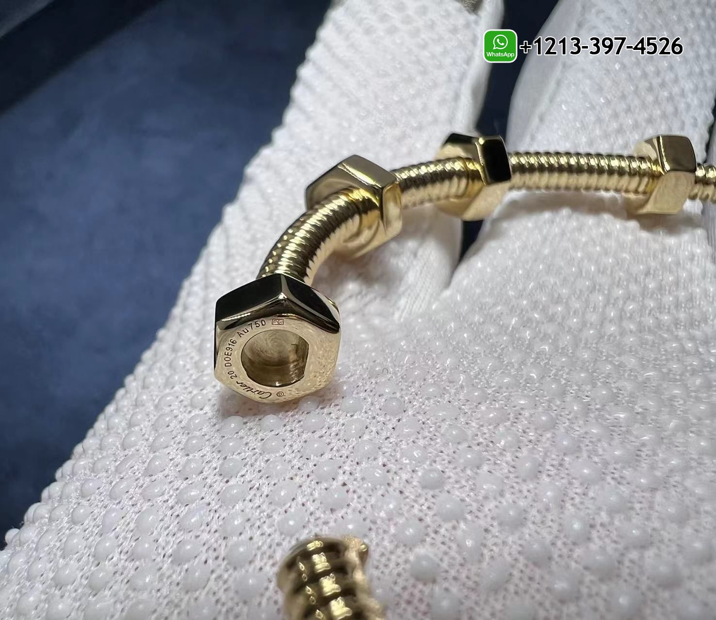 f3tzh01aeov 1:1 Quality Custom Made Cartier Pure 18k Yellow Gold Ecrou de Cartier Screws Bracelet - High Quality 18k Gold and Diamond Luxury Distinctive Collection Designer Jewelry Customized Factory Price - Image 5