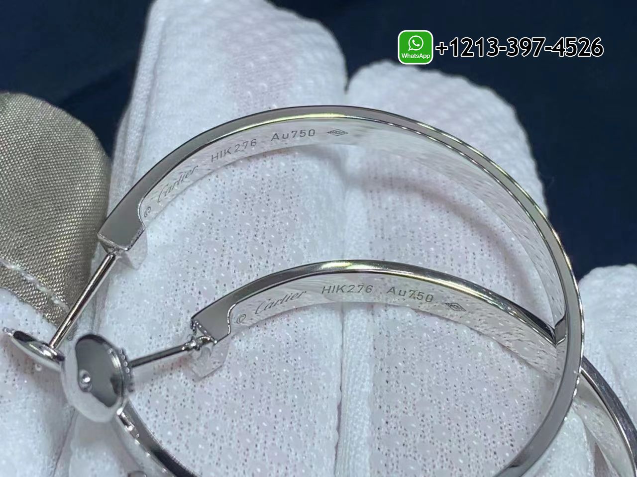 fcj3drujhsi Best Sellers 1:1 Quality Cheap Custom Made Cartier 18k White Gold LOVE 32.6mm Hoop Earrings - High Quality 18k Gold and Diamond Luxury Distinctive Collection Designer Jewelry Customized Factory Price - Image 6