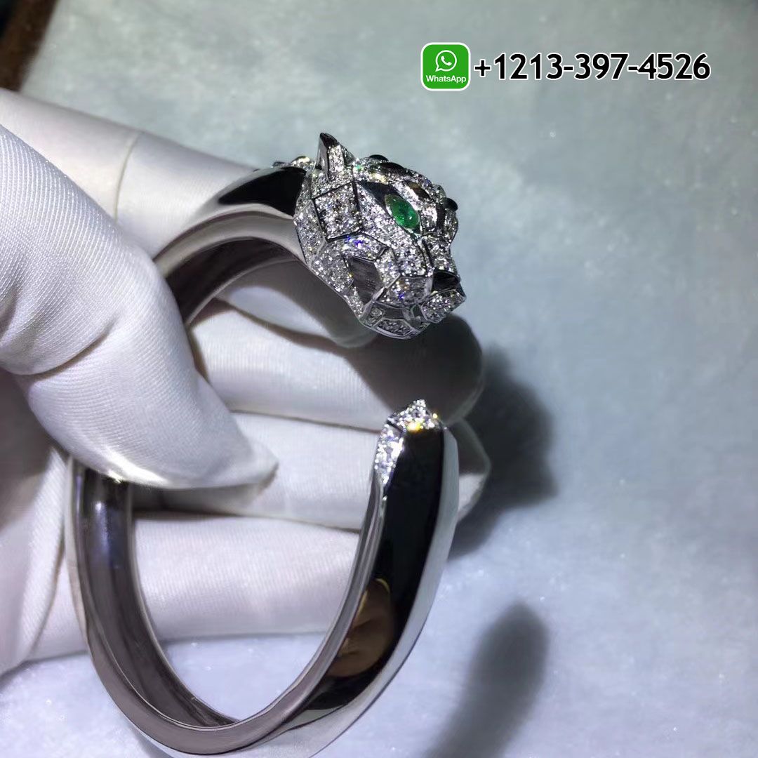 fcnv4blmdm2 Best Sellers 1:1 Quality Cheap Custom Made Cartier 18k White Gold Panthère de Cartier Diamond Bracelet - High Quality 18k Gold and Diamond Luxury Distinctive Collection Designer Jewelry Customized Factory Price - Image 4