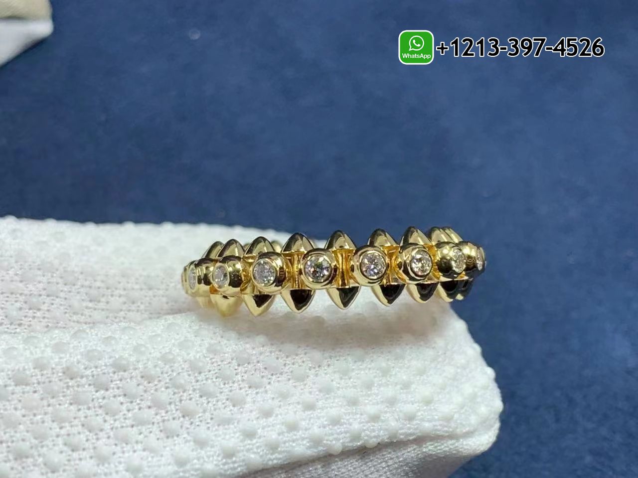 fehjybmat5m Custom Made Best Quality 1:1 Cartier 18K Yellow Gold Diamond Clash De Cartier Ring - High Quality 18k Gold and Diamond Luxury Distinctive Collection Designer Jewelry Customized Factory Price - Image 5