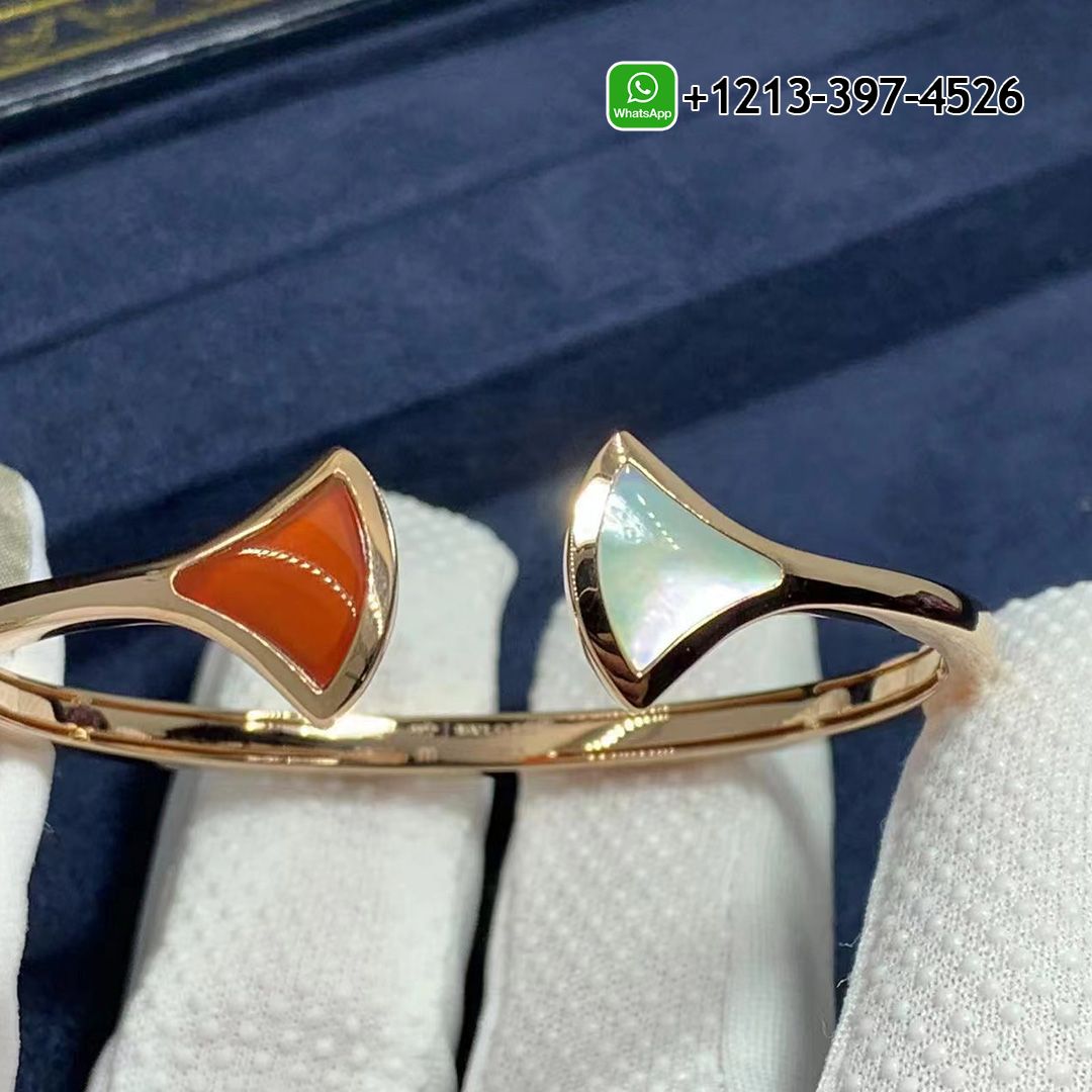 Best Sellers 1:1 Quality Cheap Custom Made Bvlgari Divas’ Dream Carnelian Mother of Pearl 18K Rose Gold Open Cuff Bracelet - High Quality 18k Gold and Diamond Luxury Distinctive Collection Designer Jewelry Customized Factory Price Ffzmrkyu55g
