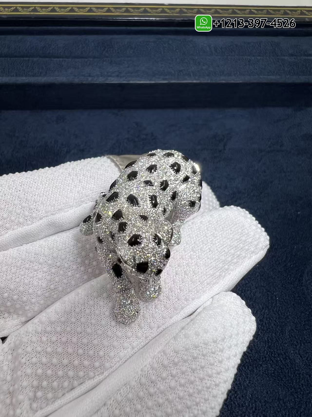 fhpvlwkry3z Best Quality Cartier Panthere 18k White Gold Diamond Paved Onyx Ring - High Quality 18k Gold and Diamond Luxury Distinctive Collection Designer Jewelry Customized Factory Price - Image 8