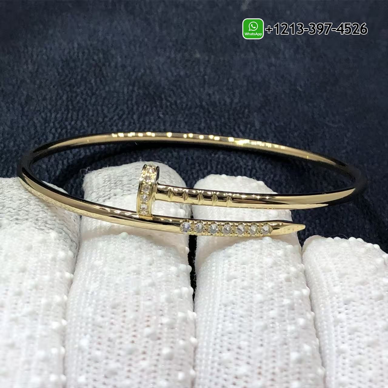 Best Cartier Juste un Clou Reverse-set Diamonds JUC Small Mode Bracelet 18k White Gold - ManuLuxe Jewelry - High Quality 18k Gold and Diamond Luxury Distinctive Collection Designer Jewelry Customized Factory Price