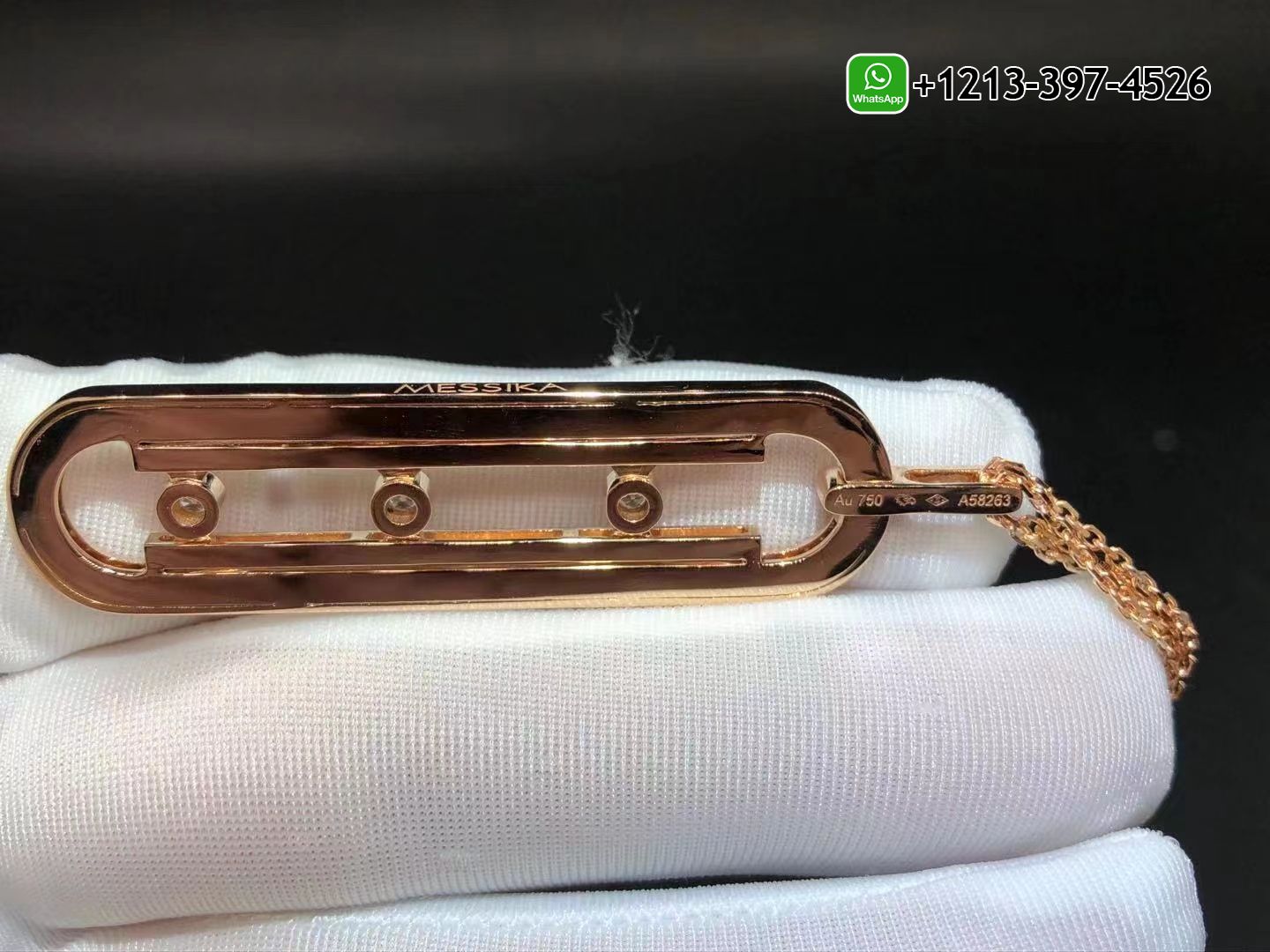 flblmv4rkqp Best Sellers 1:1 Quality Cheap Custom Made Messika Move 10th anniversary Long Lenght Necklace Pink Gold Diamond Necklace - High Quality 18k Gold and Diamond Luxury Distinctive Collection Designer Jewelry Customized Factory Price - Image 3