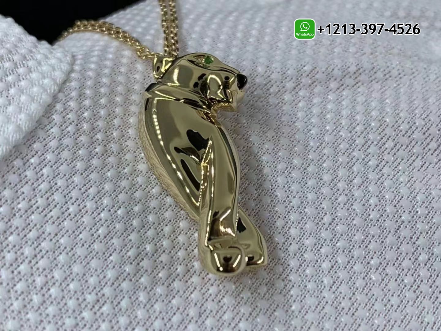 flnttgjglun Best Sellers 1:1 Quality Cheap Custom Made 18k Yellow Gold Panthere de Cartier Pendant Necklace - High Quality 18k Gold and Diamond Luxury Distinctive Collection Designer Jewelry Customized Factory Price - Image 7