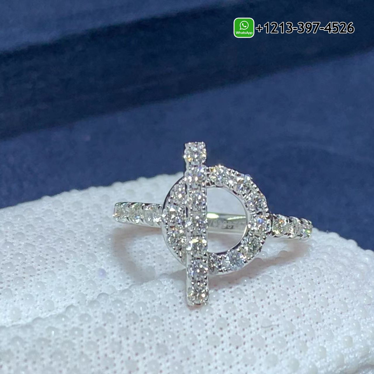 fsw41wp301r Real 1:1 High Quality 18k Gold Hermes Finesse Diamond 18K White Gold Ring - High Quality 18k Gold and Diamond Luxury Distinctive Collection Designer Jewelry Customized Factory Price - Image 2