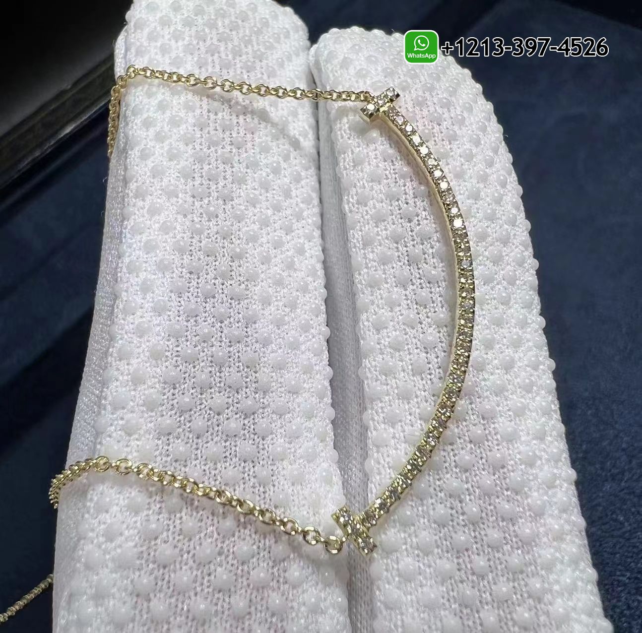 fttamhn2lij Custom Made Best Sellers Quality 1:1 Copy Tiffany T Smile 18K Yellow Gold with Diamonds Small Pendant Necklace - High Quality 18k Gold and Diamond Luxury Distinctive Collection Designer Jewelry Customized Factory Price - Image 2