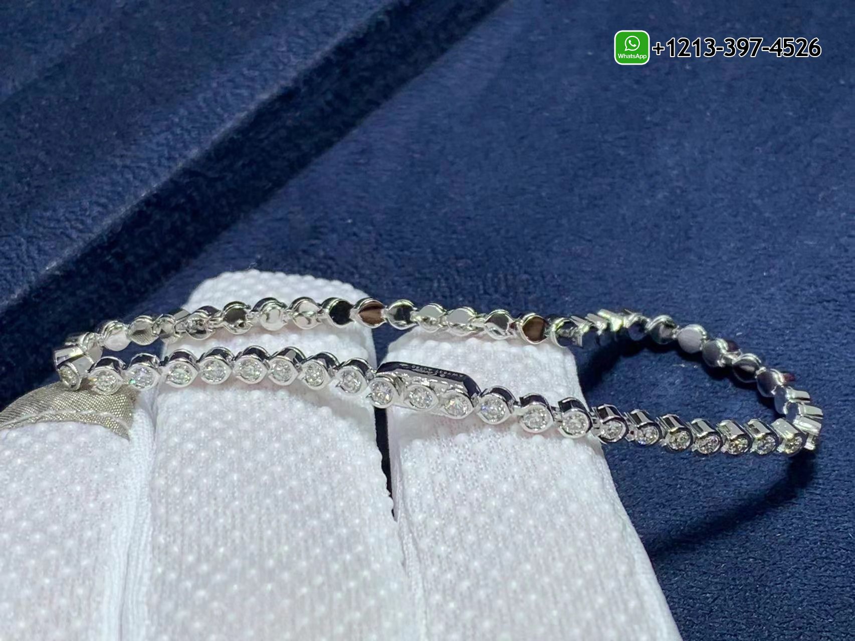 fuxbibrhcrp Best Sellers 1:1 Quality Cheap Custom Made Cartier 18K White Gold Diamond C de Cartier Bracelet - High Quality 18k Gold and Diamond Luxury Distinctive Collection Designer Jewelry Customized Factory Price - Image 3