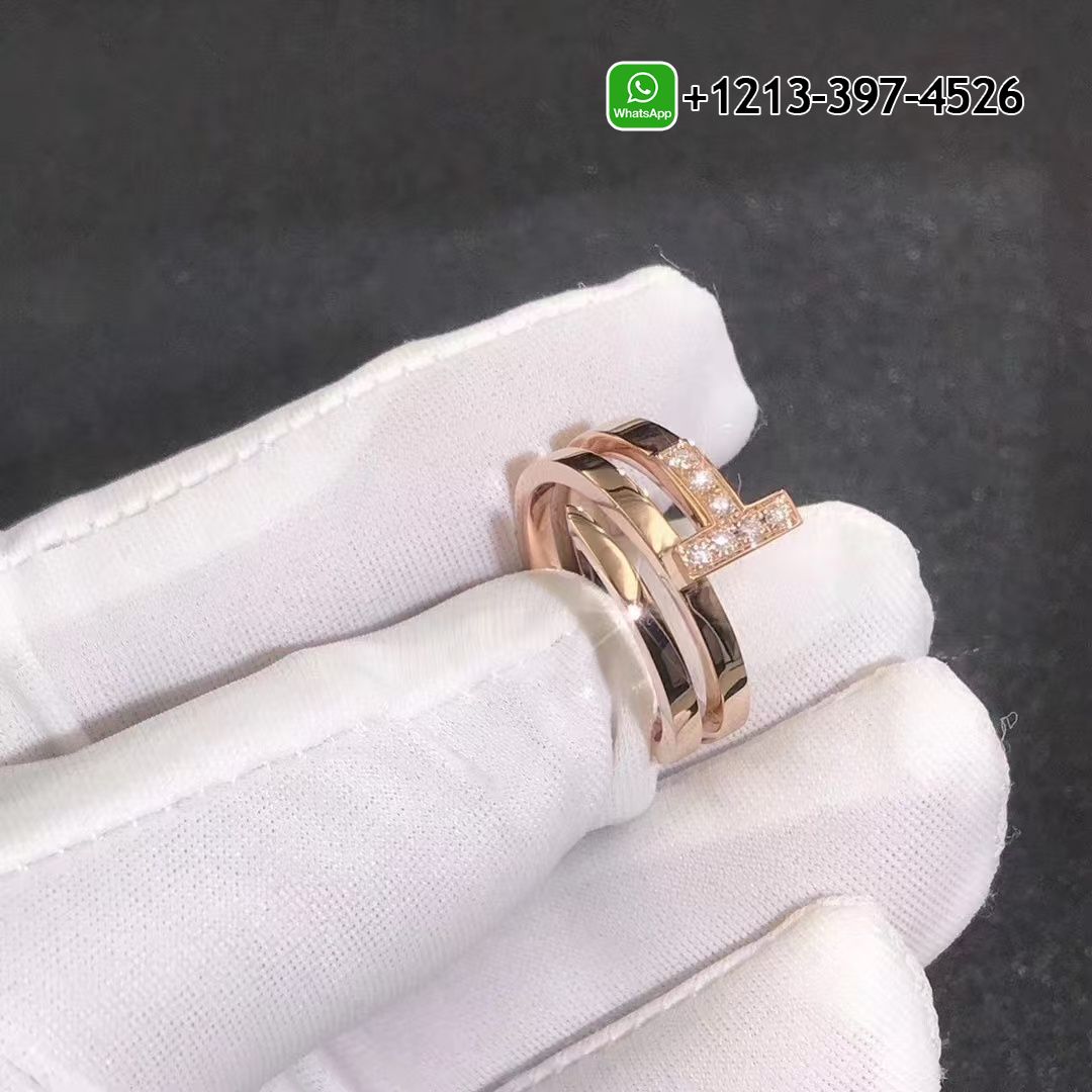 fvy1ycbp4ug Best Sellers 1:1 Quality Cheap Custom Made Tiffany T 18k Rose Gold Diamond Square Wrap Ring - High Quality 18k Gold and Diamond Luxury Distinctive Collection Designer Jewelry Customized Factory Price - Image 2