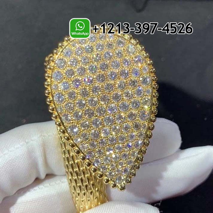 g4n1nbagh04 Custom Made Best Sellers Quality 1:1 Boucheron Serpent Bohème 18k Yellow Gold Diamond Bangle Bracelet - High Quality 18k Gold and Diamond Luxury Distinctive Collection Designer Jewelry Customized Factory Price - Image 2