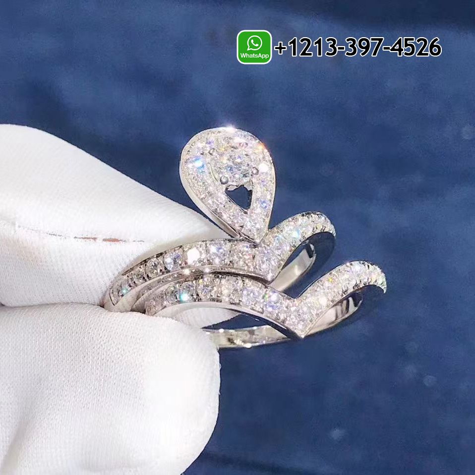 Custom Made Best Sellers Quality 1:1 Chaumet Josephine Aigrette 18K White Gold Diamond Combination Ring - High Quality 18k Gold and Diamond Luxury Distinctive Collection Designer Jewelry Customized Factory Price G4q2af20tji