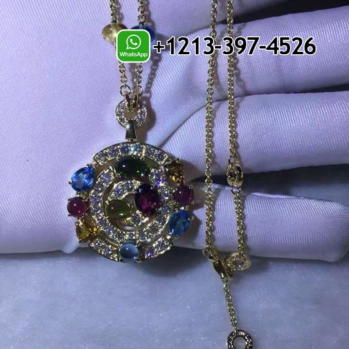 ga3b1jppcys Bvlgari Astrale Diamond Color Stone 18K Yellow Gold Diamond Pendant Necklace - High Quality 18k Gold and Diamond Luxury Distinctive Collection Designer Jewelry Customized Factory Price - Image 3