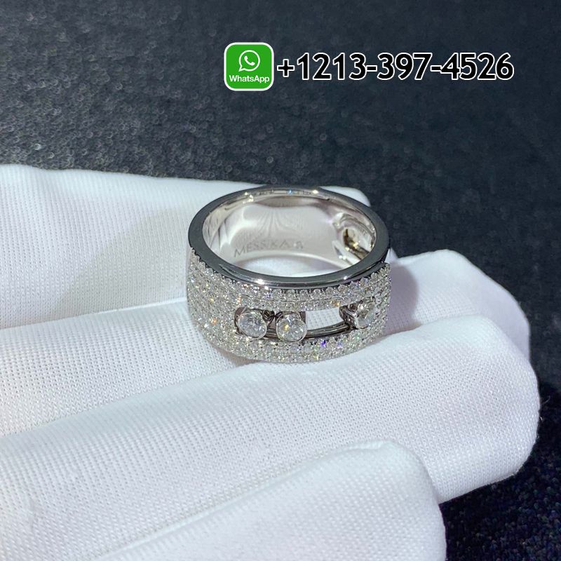 gcmvvbwszp3 Custom Made Best Sellers Quality 1:1 Copy Messika Move Noa LM Pavé 18K White Gold Diamond Ring - High Quality 18k Gold and Diamond Luxury Distinctive Collection Designer Jewelry Customized Factory Price - Image 7