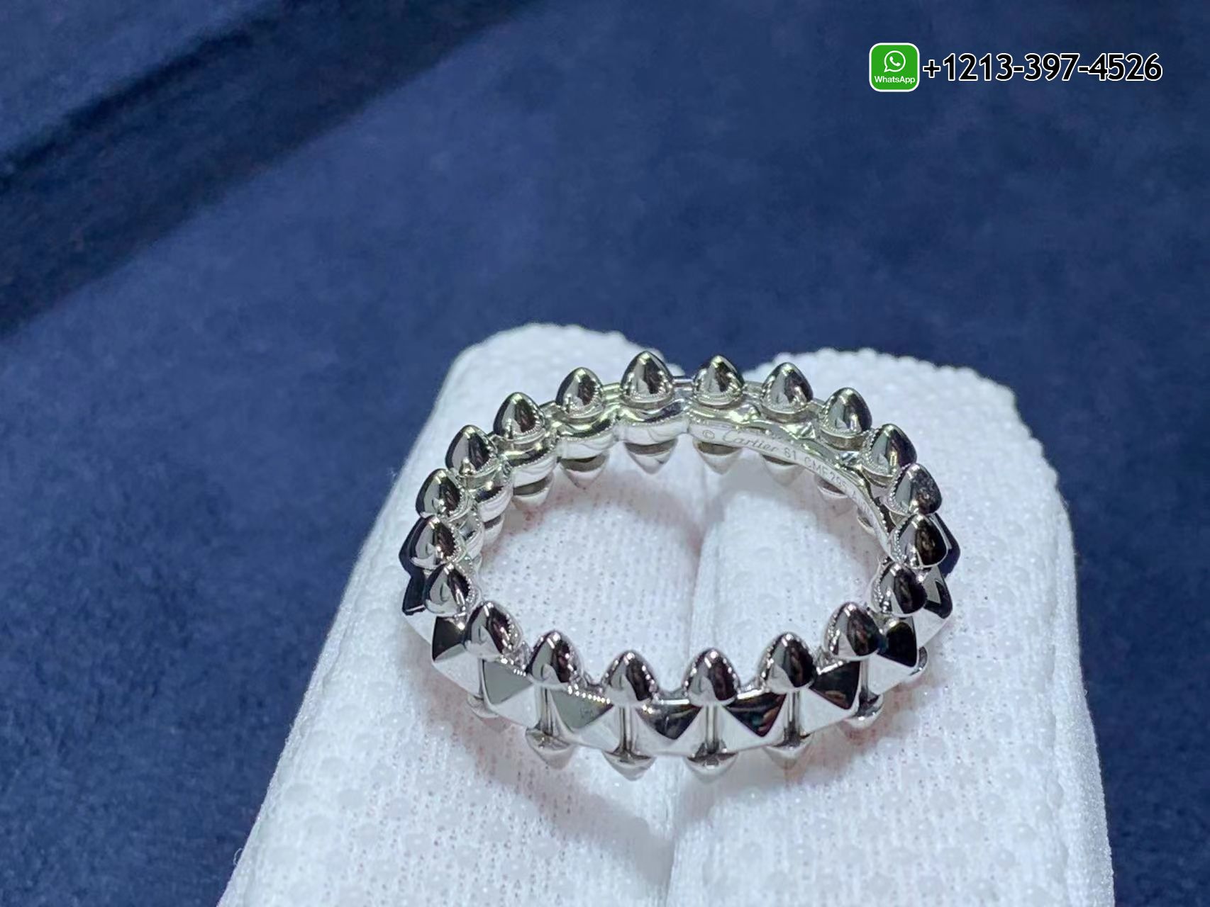 gf5tw5izetb Best Sellers 1:1 Quality Cheap Custom Made Cartier 18k White Gold Clash De Cartier Medium Model Band Ring - High Quality 18k Gold and Diamond Luxury Distinctive Collection Designer Jewelry Customized Factory Price - Image 2