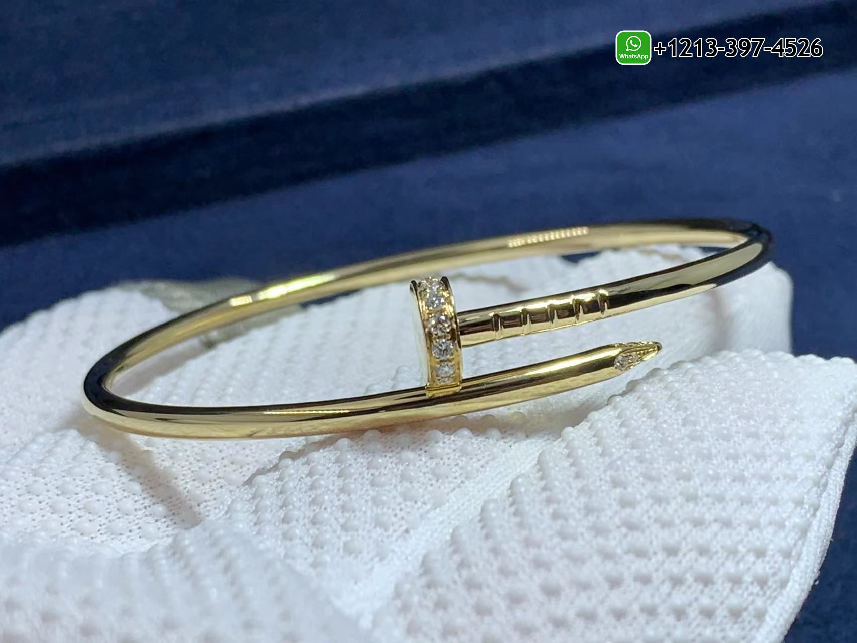 gfn1ccnqk12 Cartier Juste Un Clou Diamonds 18k Yellow Gold Small Model Nail Bracelet B6066117 - High Quality 18k Gold and Diamond Luxury Distinctive Collection Designer Jewelry Customized Factory Price - Image 3