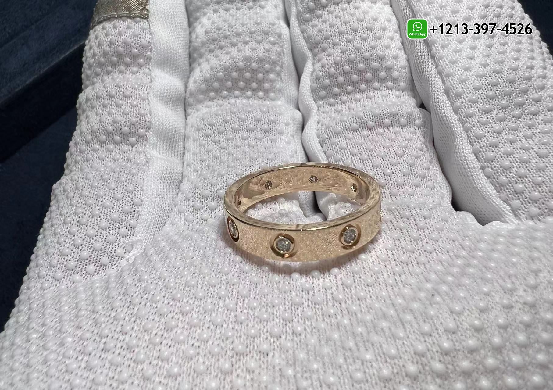 gggnmaepvmh Custom Made 1:1 Best Quality Cheap Cartier 18k Rose Gold 4MM Band 8 Diamond LOVE Ring Replica - High Quality 18k Gold and Diamond Luxury Distinctive Collection Designer Jewelry Customized Factory Price - Image 4