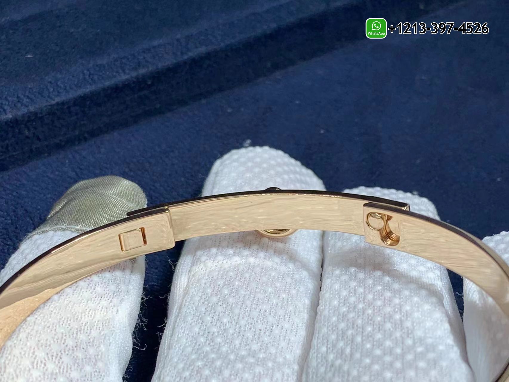 gltsr5rztuo Custom Made Best Quality 1:1 Cheap Hermes 18k Rose Gold Collier de Chien CDC Diamond Bracelet - High Quality 18k Gold and Diamond Luxury Distinctive Collection Designer Jewelry Customized Factory Price - Image 4