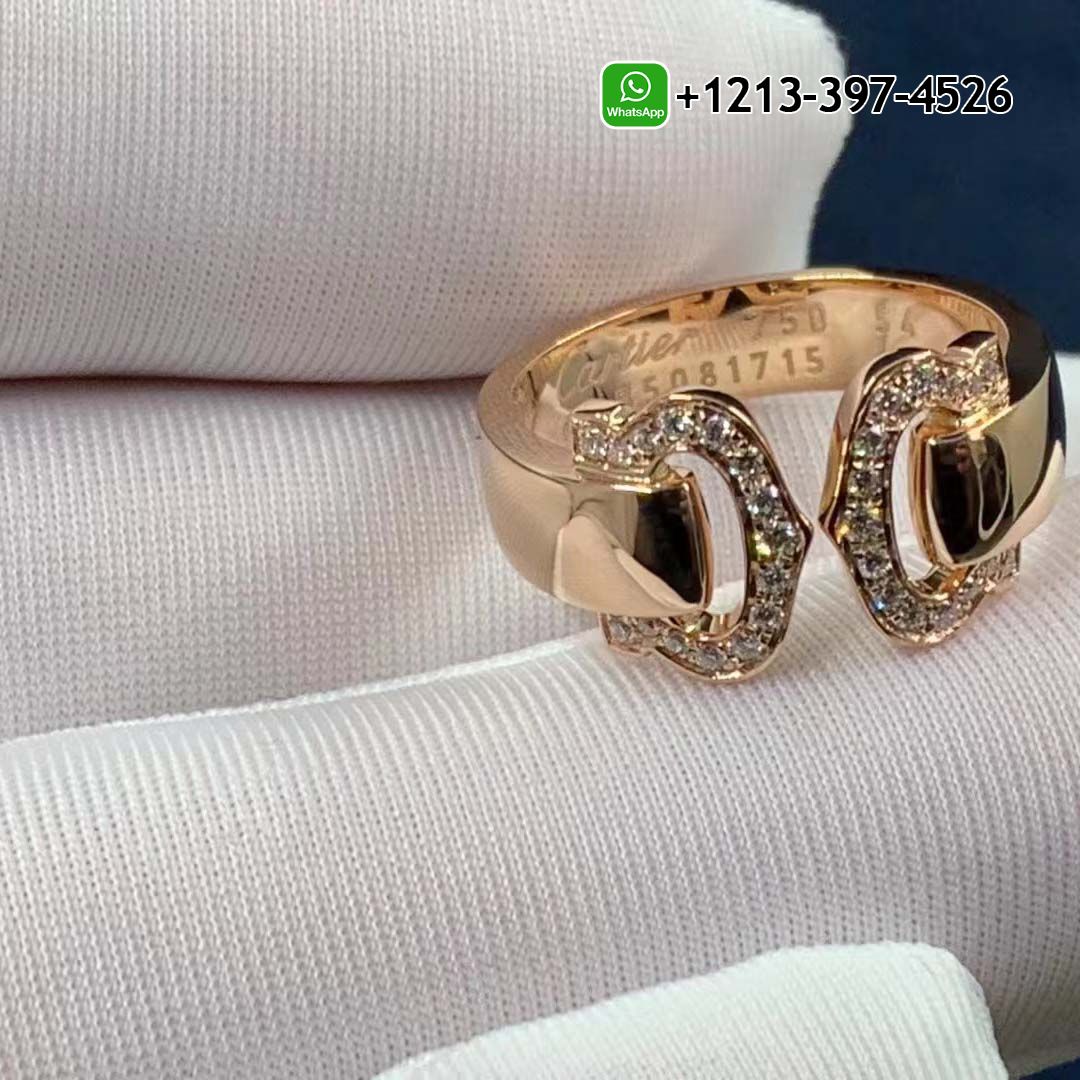 Best Sellers 1:1 Quality Cheap Custom Made Cartier C de Cartier 18K Rose Gold Daimonds Ring - High Quality 18k Gold and Diamond Luxury Distinctive Collection Designer Jewelry Customized Factory Price