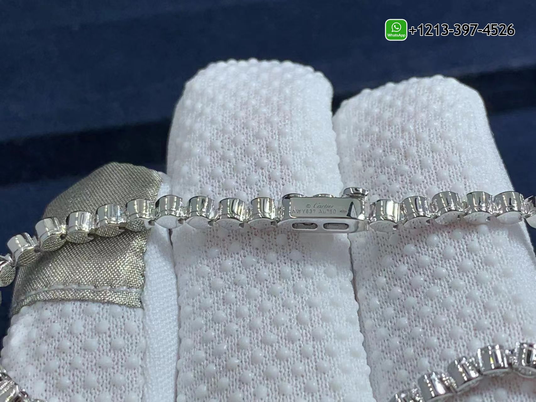 gnasvypy43n Best Sellers 1:1 Quality Cheap Custom Made Cartier 18K White Gold Diamond C de Cartier Bracelet - High Quality 18k Gold and Diamond Luxury Distinctive Collection Designer Jewelry Customized Factory Price - Image 4