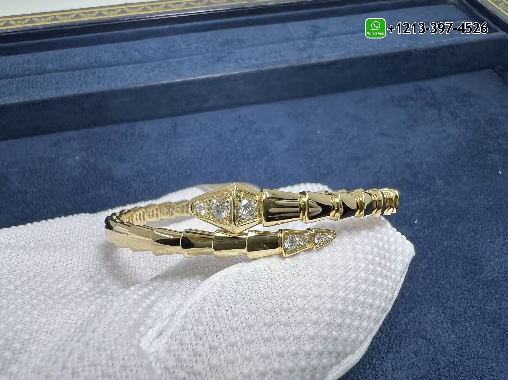 gplbtc2bkvw Custom Made Best Sellers Quality 1:1 Bvlgari Serpenti Viper Diamond 18k Yellow Gold Bracelet - High Quality 18k Gold and Diamond Luxury Distinctive Collection Designer Jewelry Customized Factory Price - Image 7