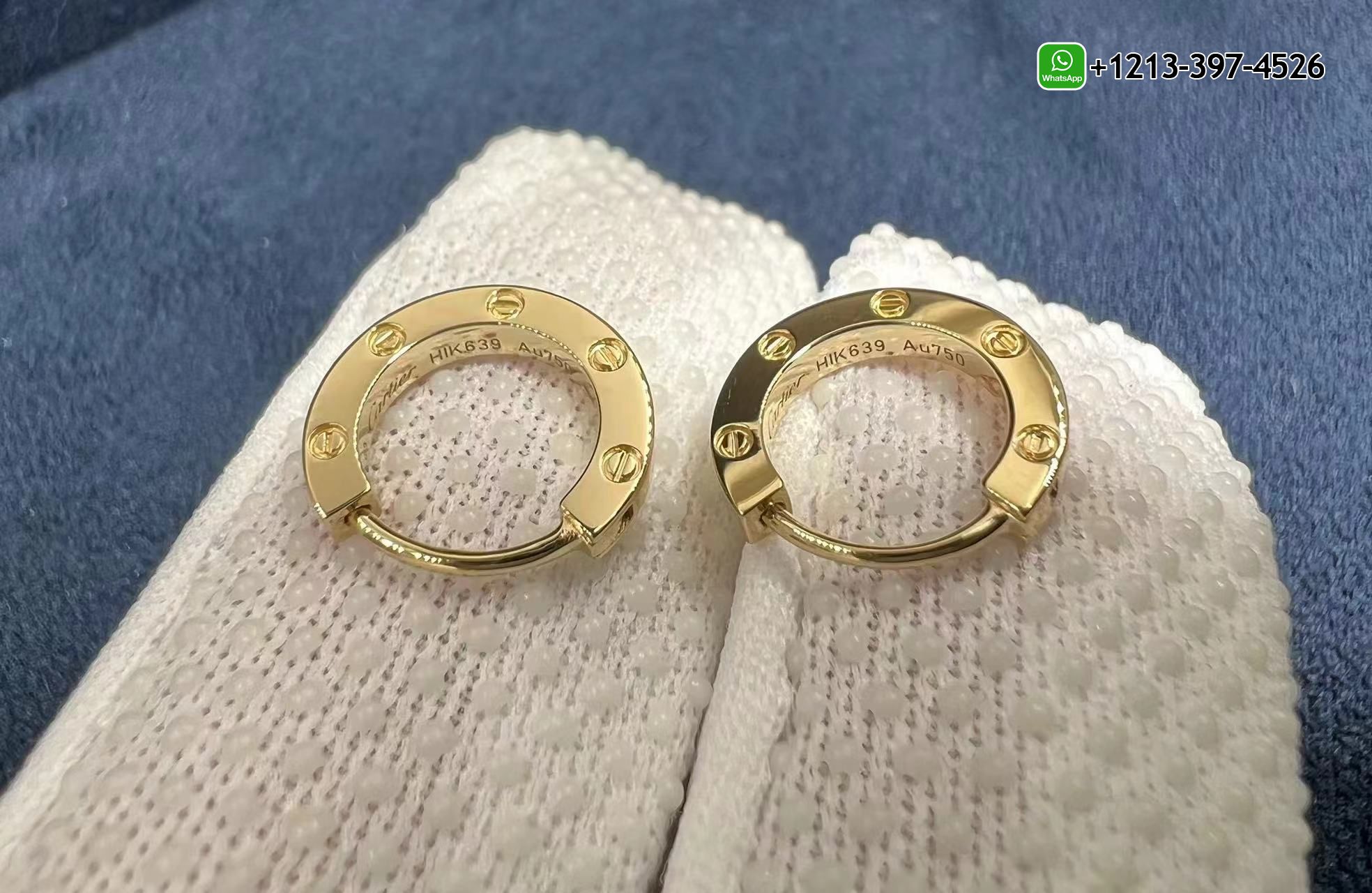 gqwkcnjzjed Best Sellers 1:1 Quality Cheap Custom Made Cartier Solid 18k Yellow Gold 12mm Love Single Hoop Earrings - High Quality 18k Gold and Diamond Luxury Distinctive Collection Designer Jewelry Customized Factory Price - Image 4