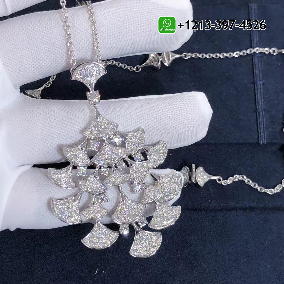 gtuq3k0q2al Custom Made Best Quality 1:1 Bvlgari Divas Dream 18k White Gold Full Pave Diamonds Pendant Necklace - High Quality 18k Gold and Diamond Luxury Distinctive Collection Designer Jewelry Customized Factory Price