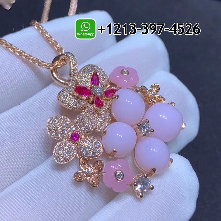 h0kdqjnztug Custom Made Best Sellers Quality 1:1 Chaumet Hydrangea 18K Rose Gold Pink Dawn Pendant Necklace - High Quality 18k Gold and Diamond Luxury Distinctive Collection Designer Jewelry Customized Factory Price - Image 2