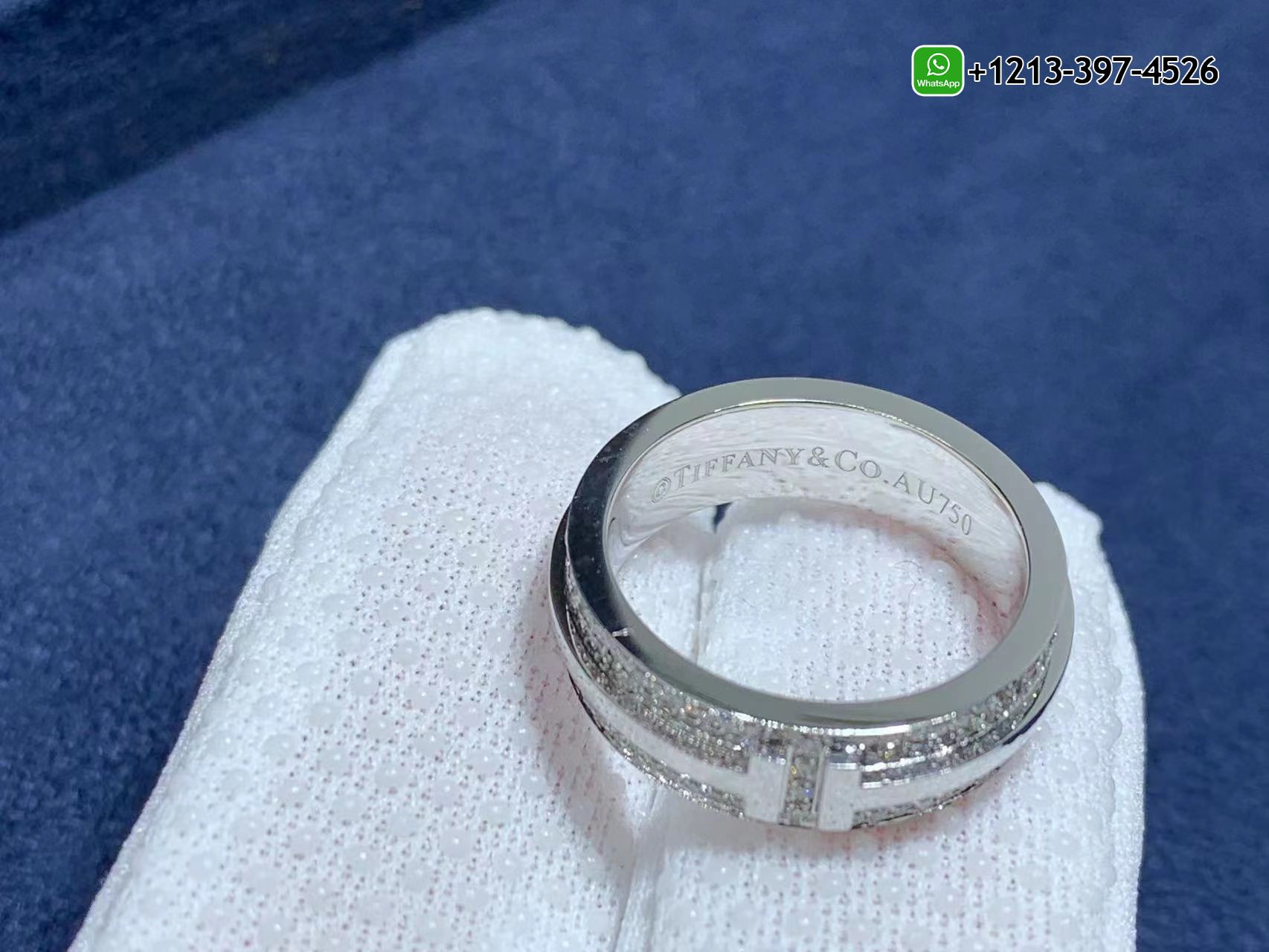Best Sellers 1:1 Quality Cheap Custom Made Tiffany 18k White Gold T Wide Pavé Diamond Ring - High Quality 18k Gold and Diamond Luxury Distinctive Collection Designer Jewelry Customized Factory Price H4vikav23lh