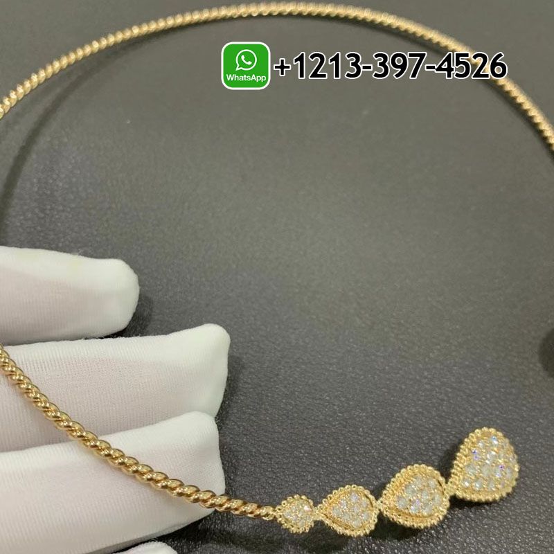 hajn00f2lhn Custom Made Best Sellers Quality 1:1 Boucheron Serpent Bohème Choker 18k Yellow Gold Diamond Torque Necklace - High Quality 18k Gold and Diamond Luxury Distinctive Collection Designer Jewelry Customized Factory Price - Image 4