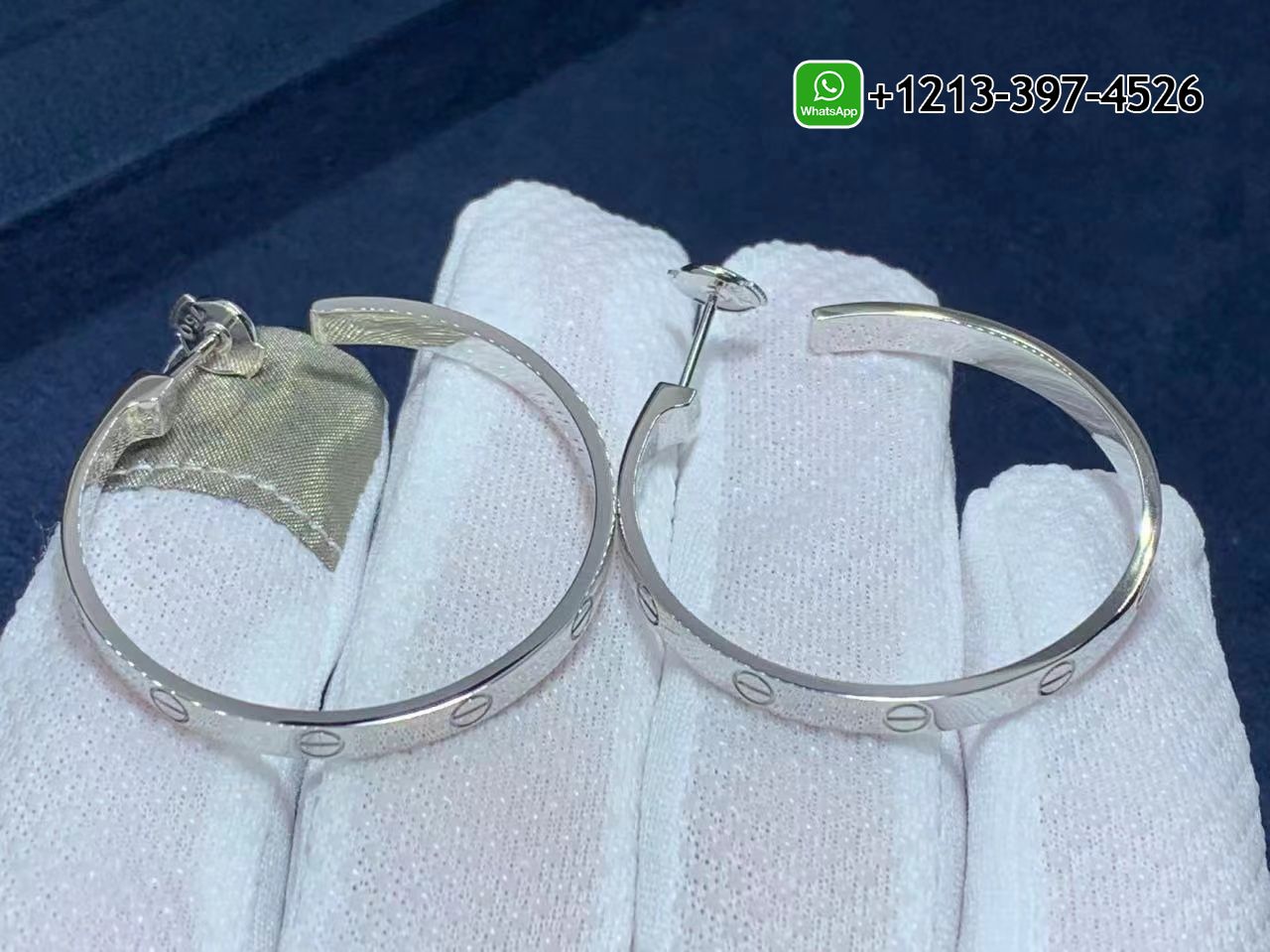 heyla4sul2n Best Sellers 1:1 Quality Cheap Custom Made Cartier 18k White Gold LOVE 32.6mm Hoop Earrings - High Quality 18k Gold and Diamond Luxury Distinctive Collection Designer Jewelry Customized Factory Price - Image 8