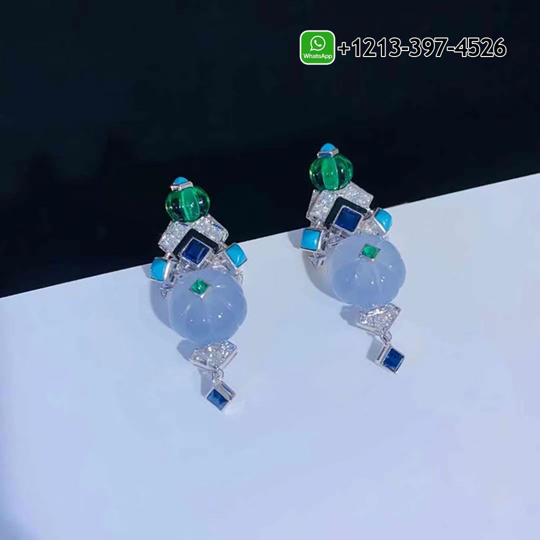 hfxpe2yuq4t Custom Made Best Quality 1:1 Cartier Sixieme Sens Par Cartier 18k White Gold Diamonds Gemstones High Jewelry Earrings - High Quality 18k Gold and Diamond Luxury Distinctive Collection Designer Jewelry Customized Factory Price