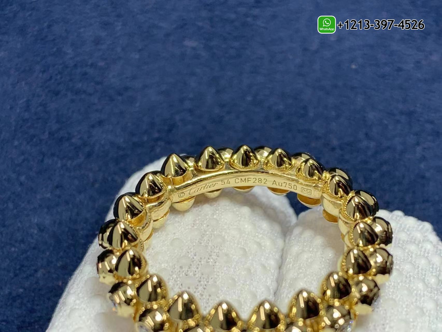 hgucxuqzt53 Custom Made Best Quality 1:1 Cartier 18K Yellow Gold Diamond Clash De Cartier Ring - High Quality 18k Gold and Diamond Luxury Distinctive Collection Designer Jewelry Customized Factory Price - Image 3