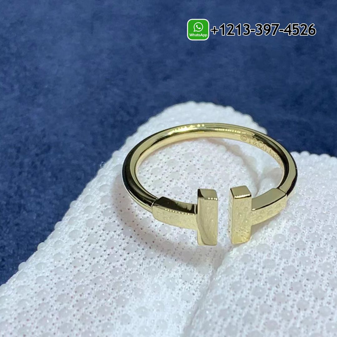 Best Sellers 1:1 Quality Cheap Custom Made Tiffany T Square 18K Yellow Gold Ring - High Quality 18k Gold and Diamond Luxury Distinctive Collection Designer Jewelry Customized Factory Price Hhxohdxkmto