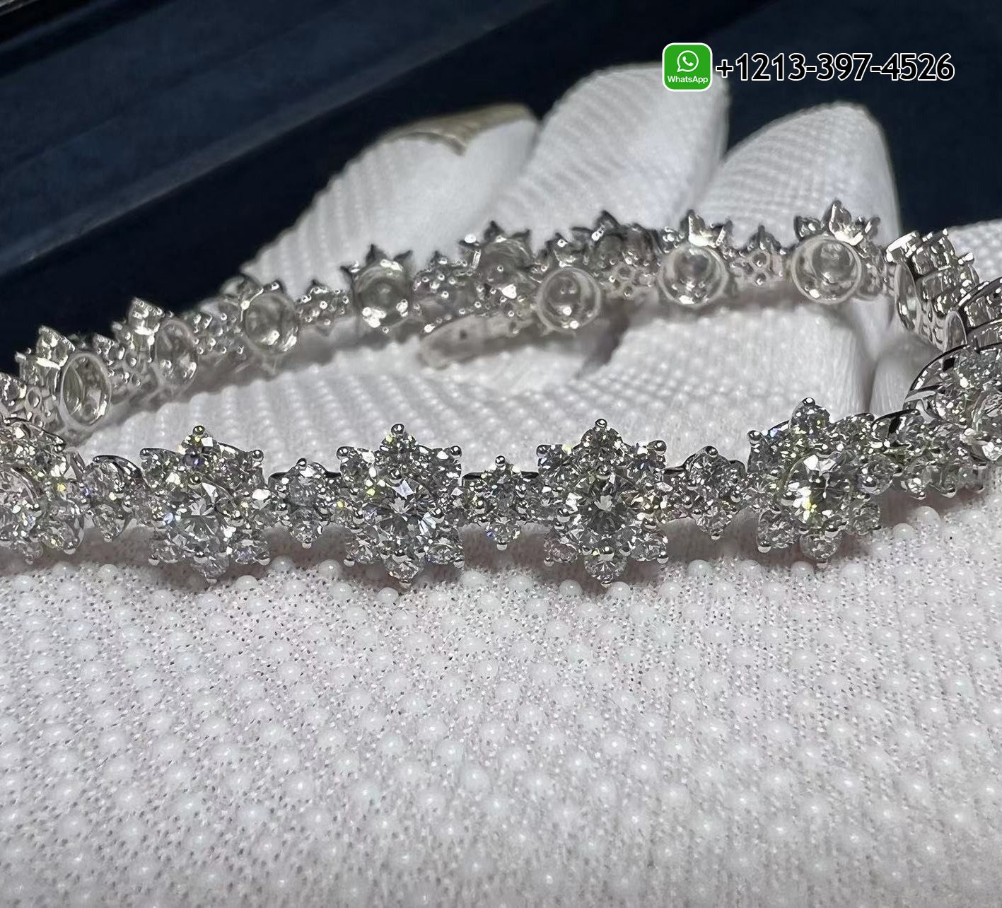 hj5dxczwmoz Custom Made Best Sellers Quality 1:1 Harry Winston Sunflower Small Platinum Diamond Bracelet - High Quality 18k Gold and Diamond Luxury Distinctive Collection Designer Jewelry Customized Factory Price - Image 2