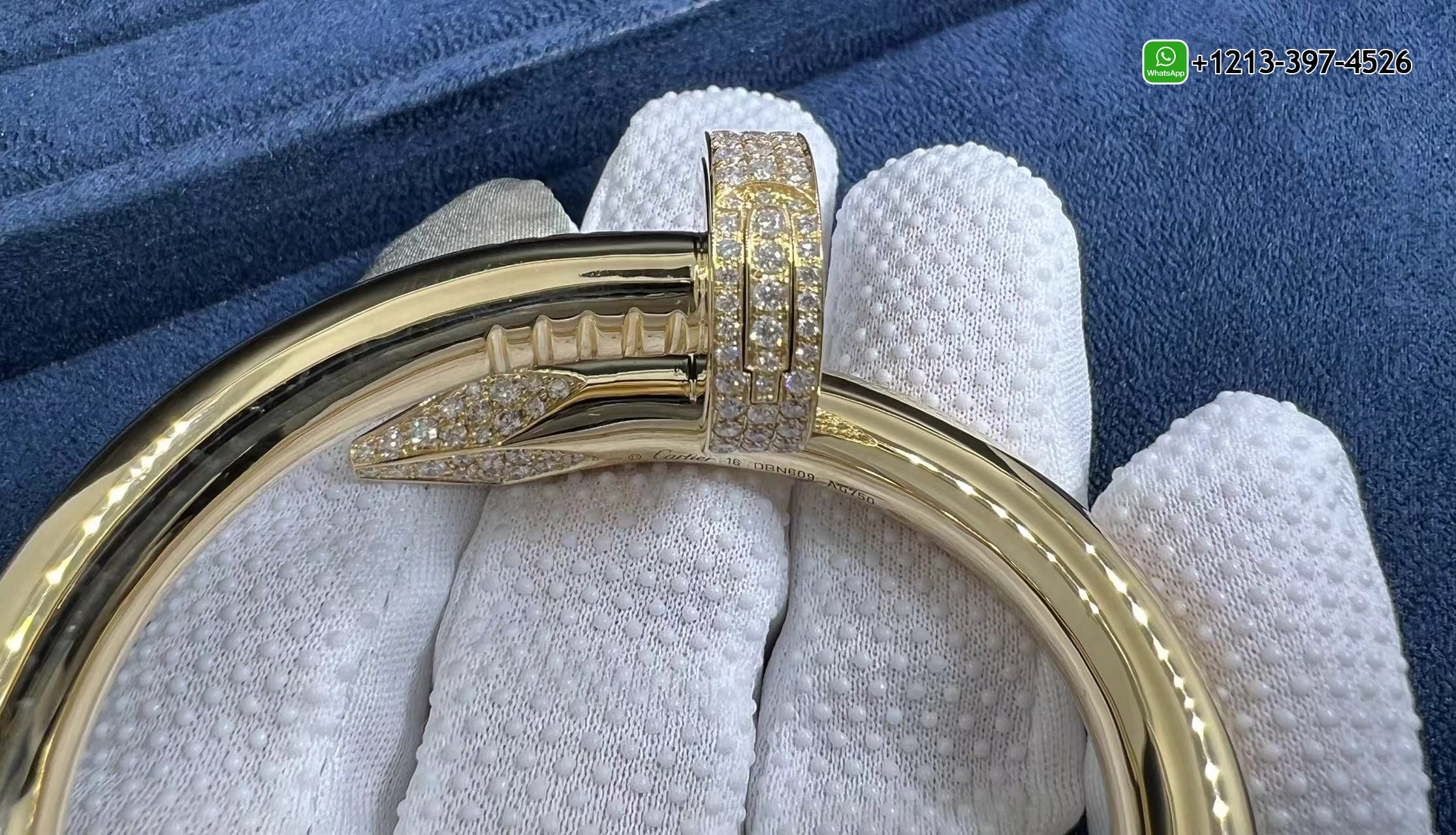 hqgjdsebpnn Custom Made 1:1 High Quality Replica Cartier 18k Yellow Gold Diamond Large Model Juste un Clou XL Nail Bracelet - High Quality 18k Gold and Diamond Luxury Distinctive Collection Designer Jewelry Customized Factory Price - Image 7