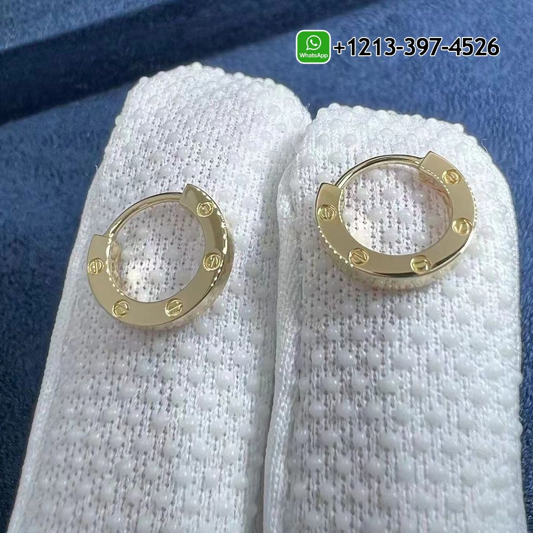 hqmeis3agaw Best Sellers 1:1 Quality Cheap Custom Made Cartier Solid 18k Yellow Gold 12mm Love Single Hoop Earrings - High Quality 18k Gold and Diamond Luxury Distinctive Collection Designer Jewelry Customized Factory Price