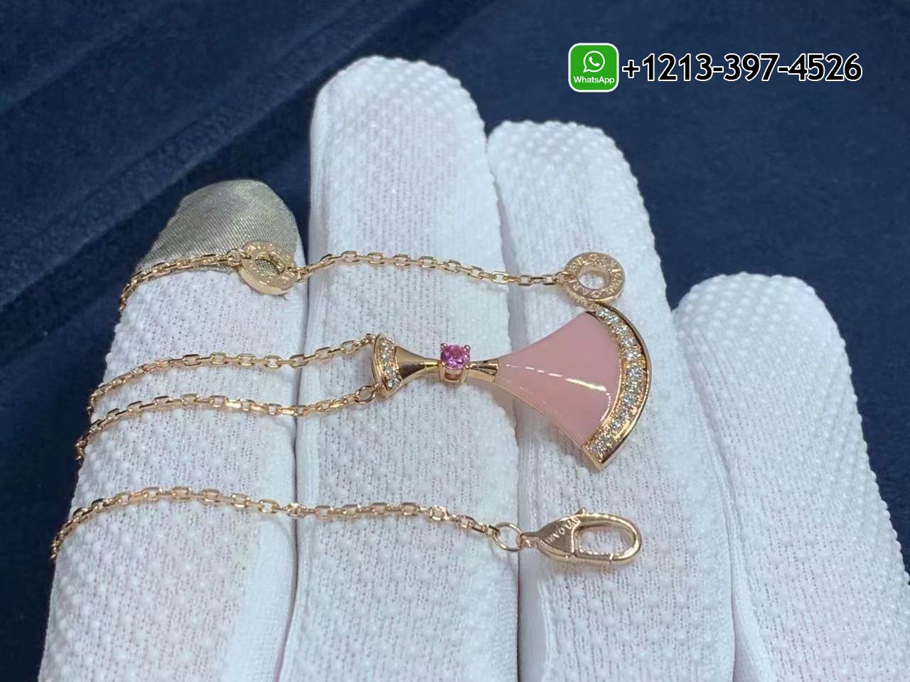 ht3qa0x4lpd Custom Made Best Quality 1:1 Bvlgari Divas’ Dream 18K Rose Gold Valentine’s Day Limited Edition Necklace - High Quality 18k Gold and Diamond Luxury Distinctive Collection Designer Jewelry Customized Factory Price - Image 3
