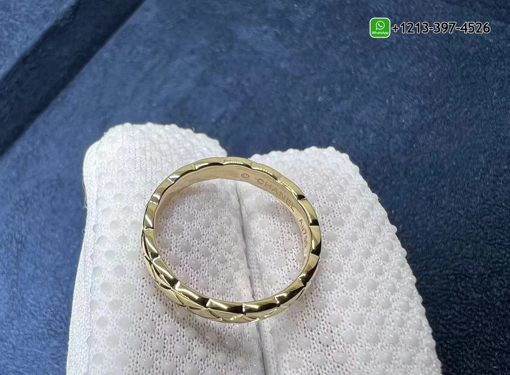 hu2i3sdkj0q Custom Made Best Sellers Quality 1:1 Copy Chanel Coco Crush Ring Quilted Motif, Mini Version, 18k Yellow Gold - High Quality 18k Gold and Diamond Luxury Distinctive Collection Designer Jewelry Customized Factory Price - Image 2