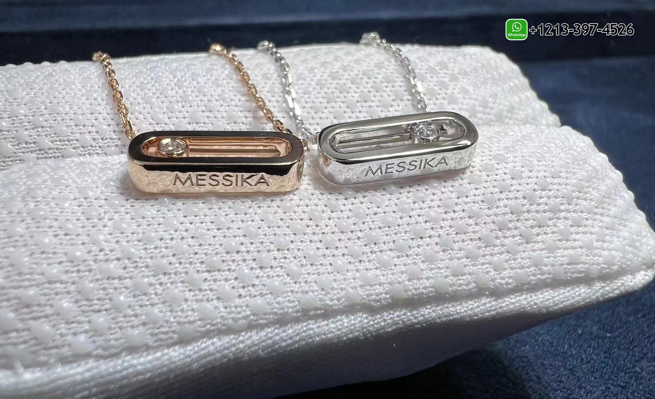 hvhgsdywddk Best Sellers 1:1 Quality Cheap Custom Made Messika Move Uno 18K White Gold Diamond Necklace - High Quality 18k Gold and Diamond Luxury Distinctive Collection Designer Jewelry Customized Factory Price - Image 4