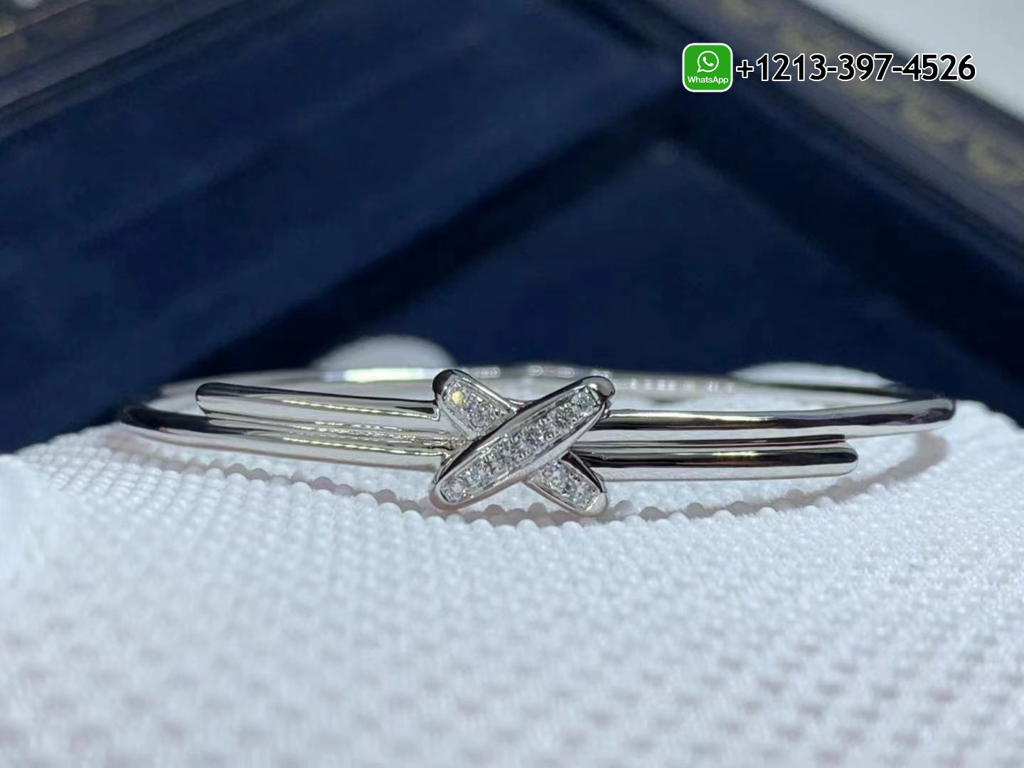 i0dy2n0jmc4 Custom Made Best Quality 1:1 Cheap Chaumet 18k White Gold Jeux De Liens Diamonds Bracelet - High Quality 18k Gold and Diamond Luxury Distinctive Collection Designer Jewelry Customized Factory Price - Image 5