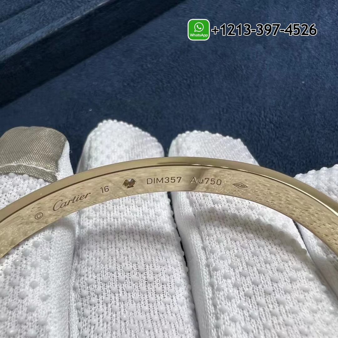 i3iwy0pq5qn Custom Made Best Sellers Quality 1:1 Replica Cartier 18K Yellow Gold 1 Diamond Love Open Cuff Bracelet - High Quality 18k Gold and Diamond Luxury Distinctive Collection Designer Jewelry Customized Factory Price - Image 3