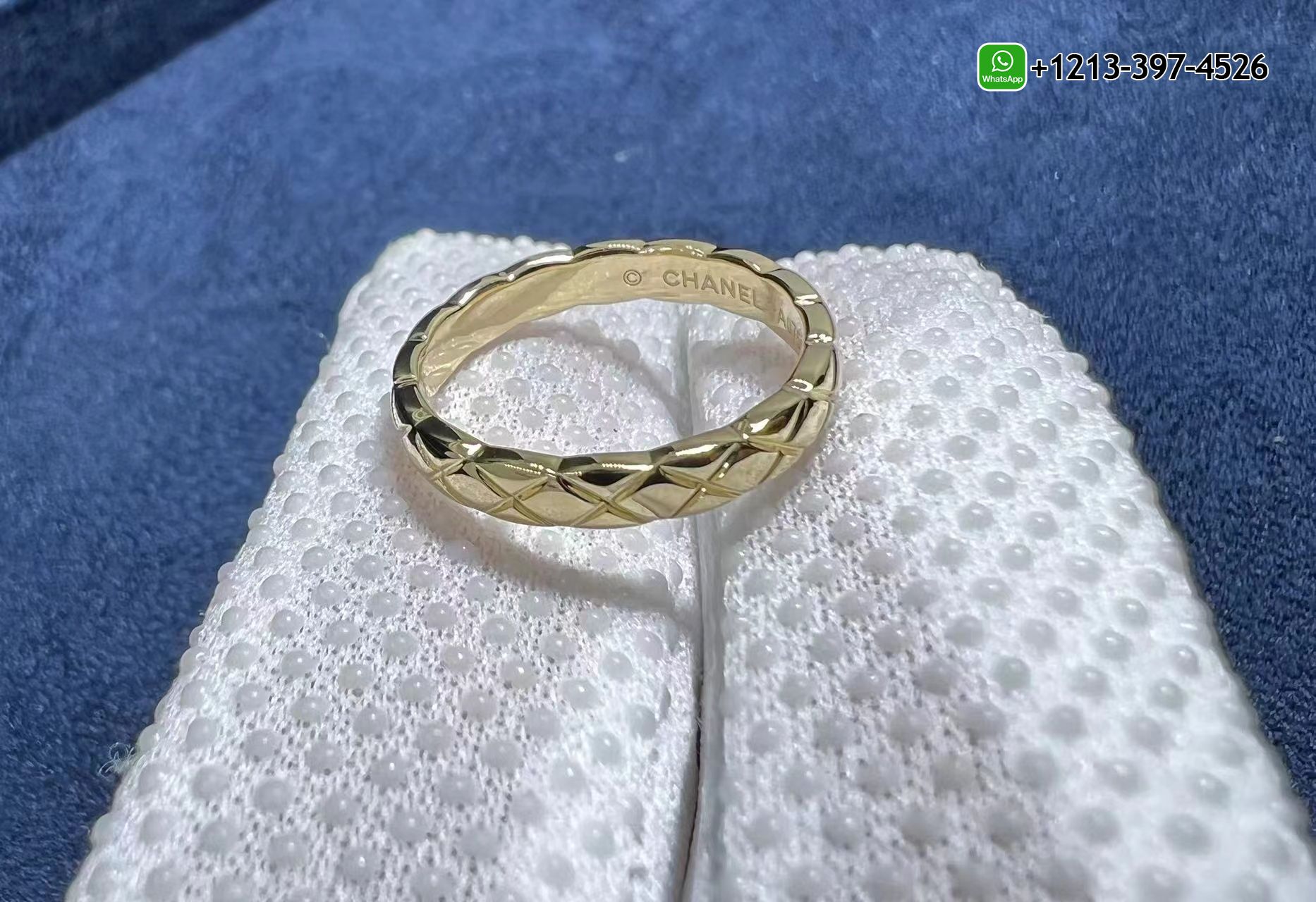 i4no4kiblty Custom Made Best Sellers Quality 1:1 Copy Chanel Coco Crush Ring Quilted Motif, Mini Version, 18k Yellow Gold - High Quality 18k Gold and Diamond Luxury Distinctive Collection Designer Jewelry Customized Factory Price - Image 5