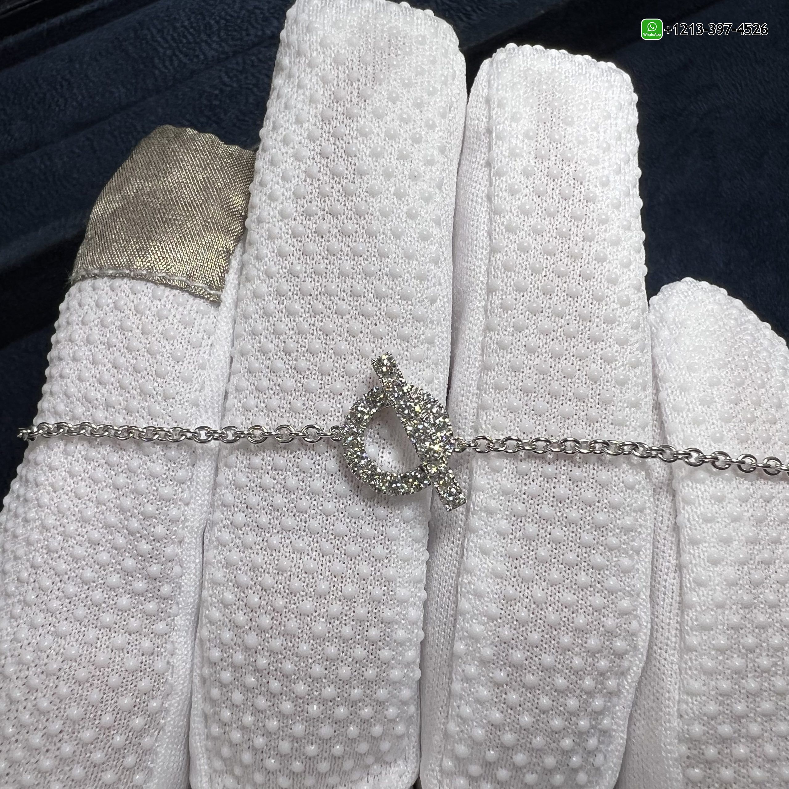 Custom Made Best Quality 1:1 Hermes Finesse Diamond 18K White Gold Bracelet - High Quality 18k Gold and Diamond Luxury Distinctive Collection Designer Jewelry Customized Factory Price I4owkxwyaom