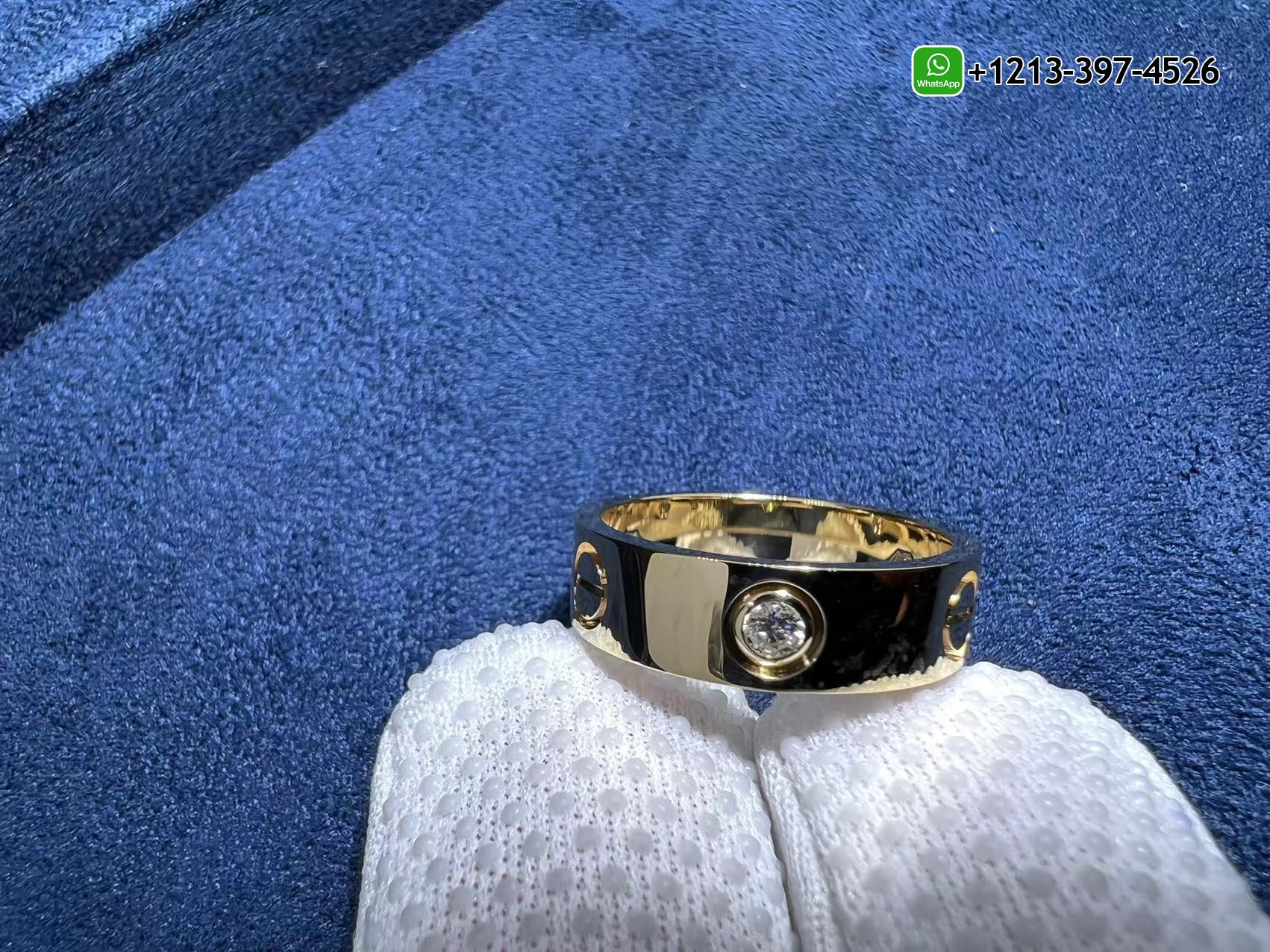 i4whf3fgzkw Custom Made 1:1 High Quality Cartier 18k Yellow Gold 3 Diamonds LOVE Ring - High Quality 18k Gold and Diamond Luxury Distinctive Collection Designer Jewelry Customized Factory Price - Image 6