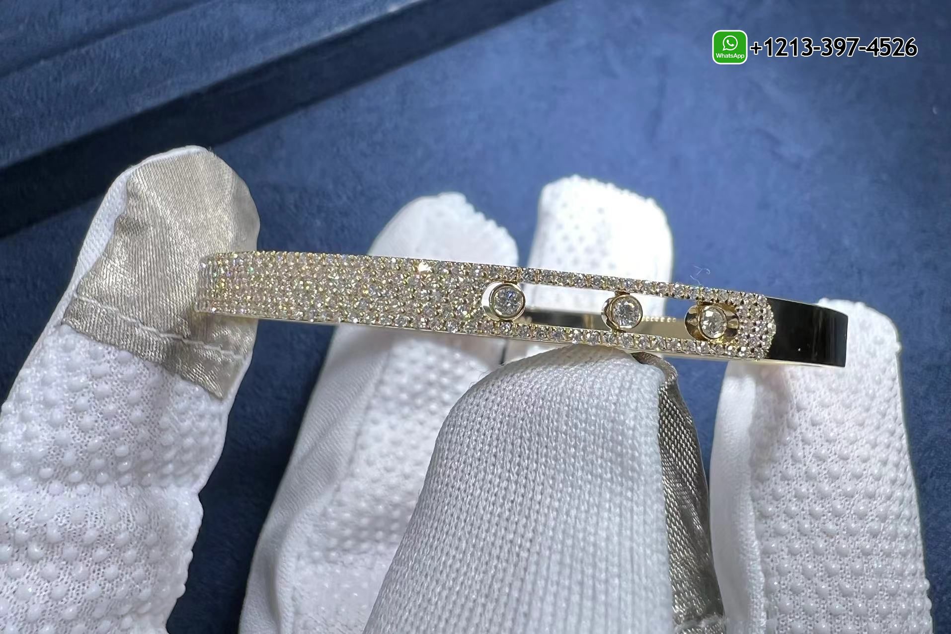 i5cd2vuhyng Custom Made Messika Move Noa Pavé 0.95ct Diamond 18k Yellow Gold Bracelet - High Quality 18k Gold and Diamond Luxury Distinctive Collection Designer Jewelry Customized Factory Price - Image 3
