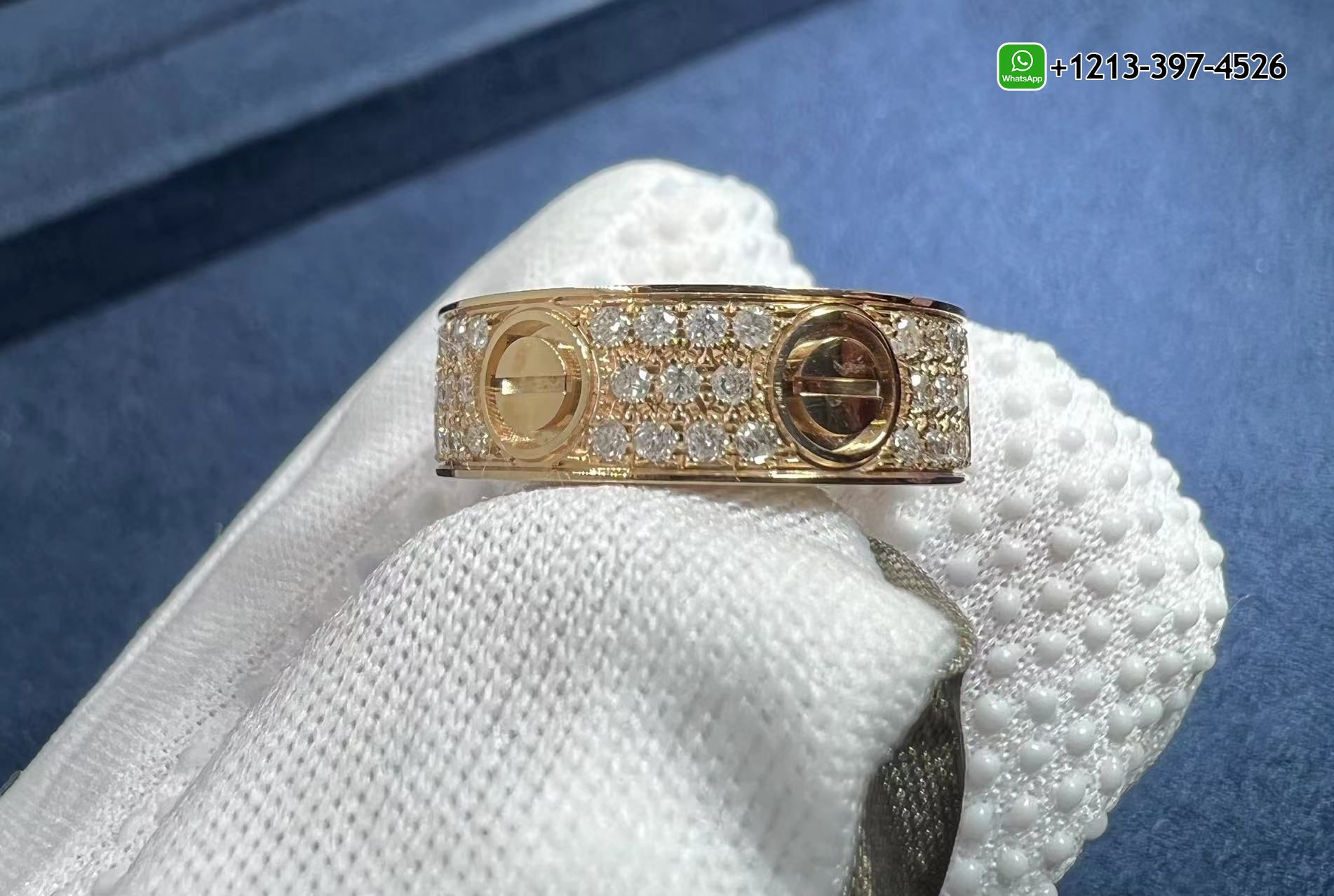 ia0dseilpqz 1:1 Best Quality Cheap Cartier Love 18K Rose Gold Full Diamond-Paved 6.5MM Band Ring Replica - High Quality 18k Gold and Diamond Luxury Distinctive Collection Designer Jewelry Customized Factory Price - Image 5