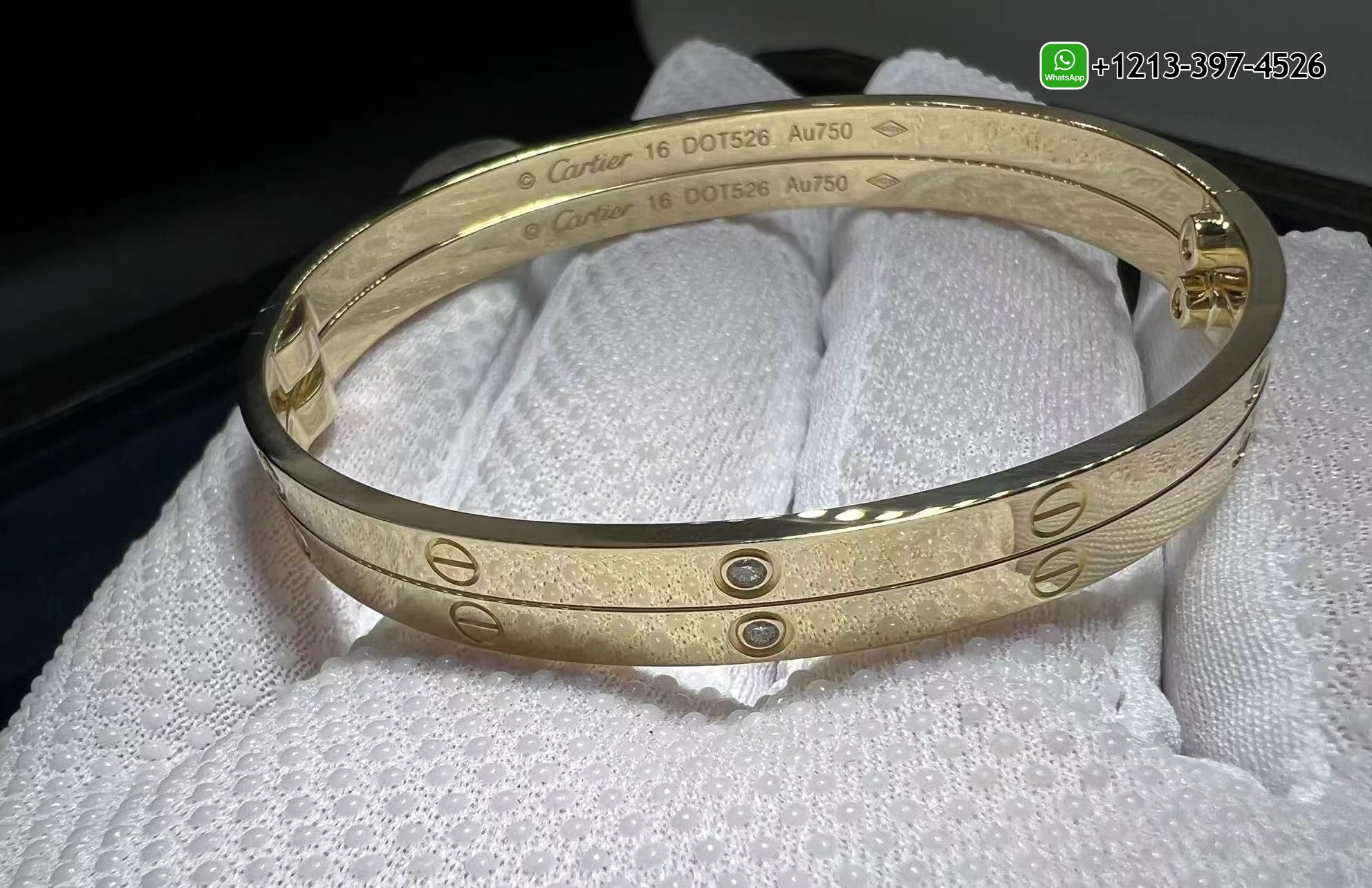 ib0ahoblvxy 1:1 Copy Cartier Love 6 Diamonds 18k Yellow Gold Small Model Bracelet - High Quality 18k Gold and Diamond Luxury Distinctive Collection Designer Jewelry Customized Factory Price - Image 4