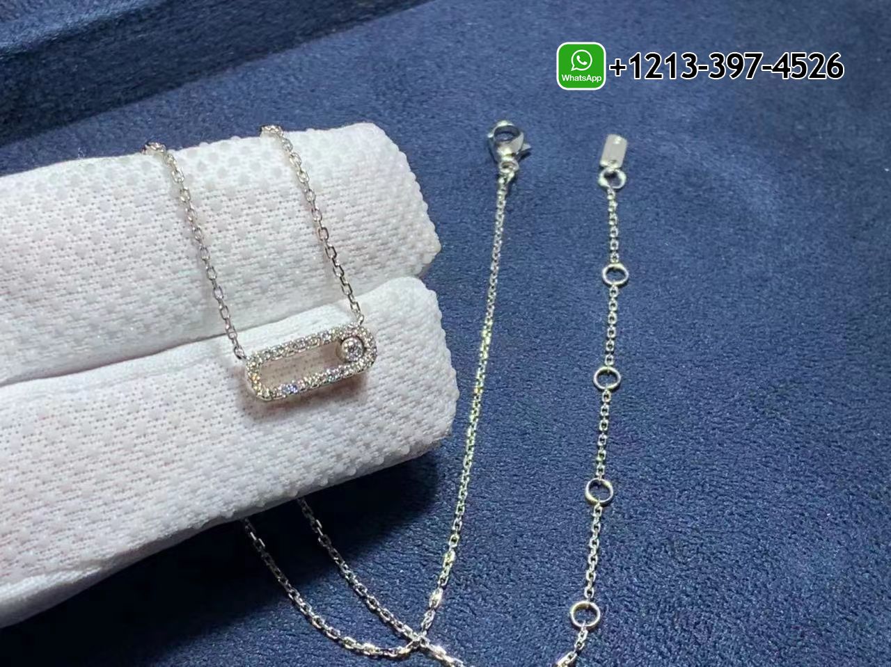 ibechs1gy5a Best Sellers 1:1 Quality Cheap Messika Move Uno Pavé Diamond 18K White Gold Necklace - High Quality 18k Gold and Diamond Luxury Distinctive Collection Designer Jewelry Customized Factory Price - Image 5