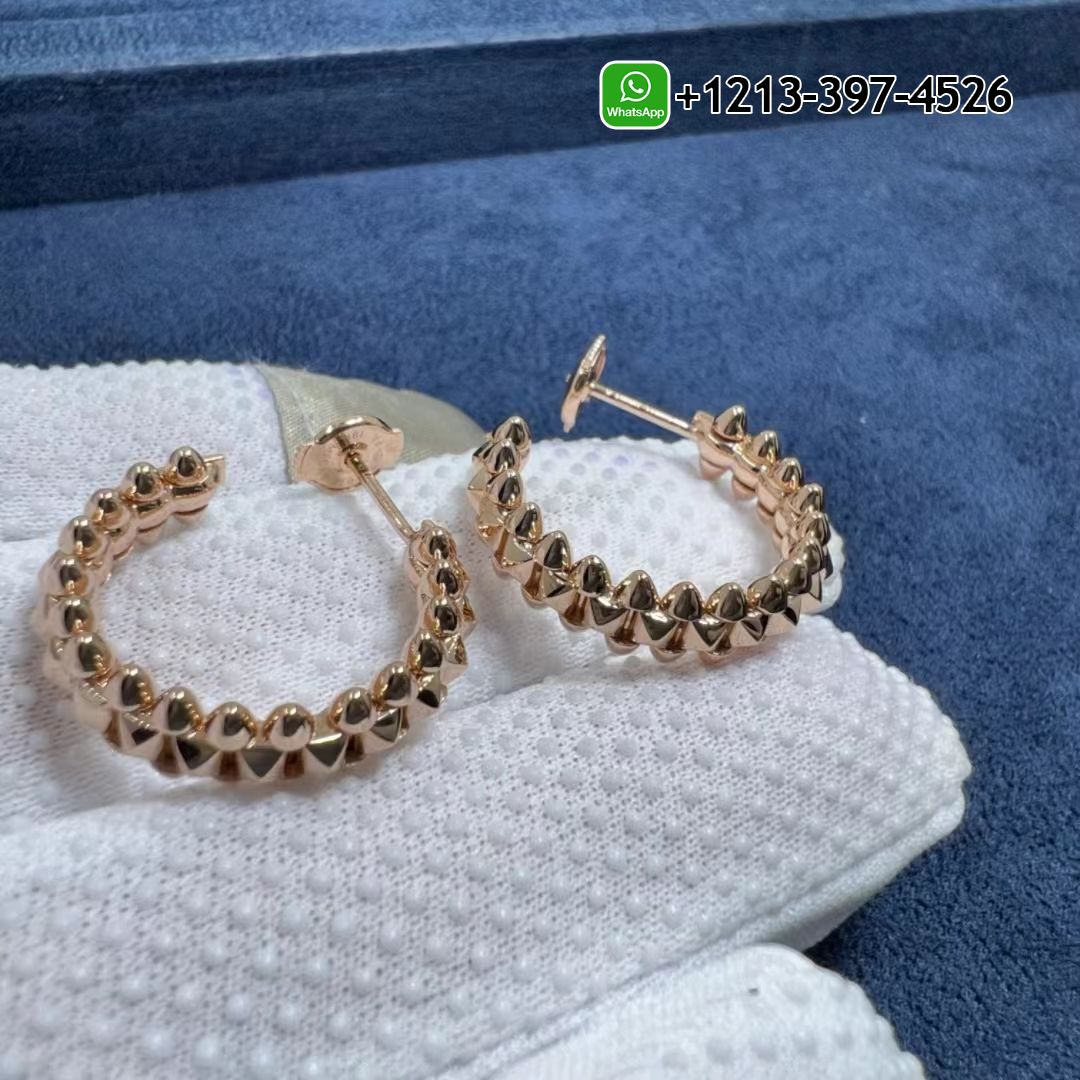igpmb4anlay Best Sellers 1:1 Quality Cheap Custom Made Cartier Solid 18k Rose Gold Small Clash de Cartier Hoop Earrings Replica - High Quality 18k Gold and Diamond Luxury Distinctive Collection Designer Jewelry Customized Factory Price