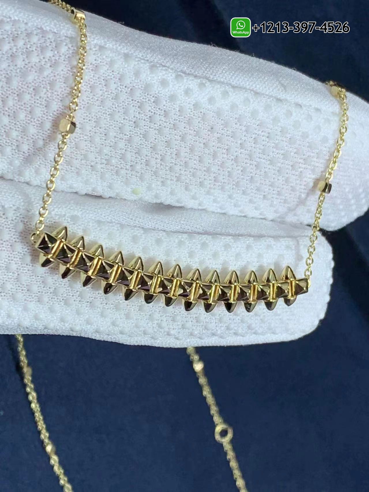ikqb5ccrcm2 Custom Made Best Quality 1:1 Cheap Cartier Clash De Cartier 18K Yellow Medium Model Necklace - High Quality 18k Gold and Diamond Luxury Distinctive Collection Designer Jewelry Customized Factory Price - Image 5